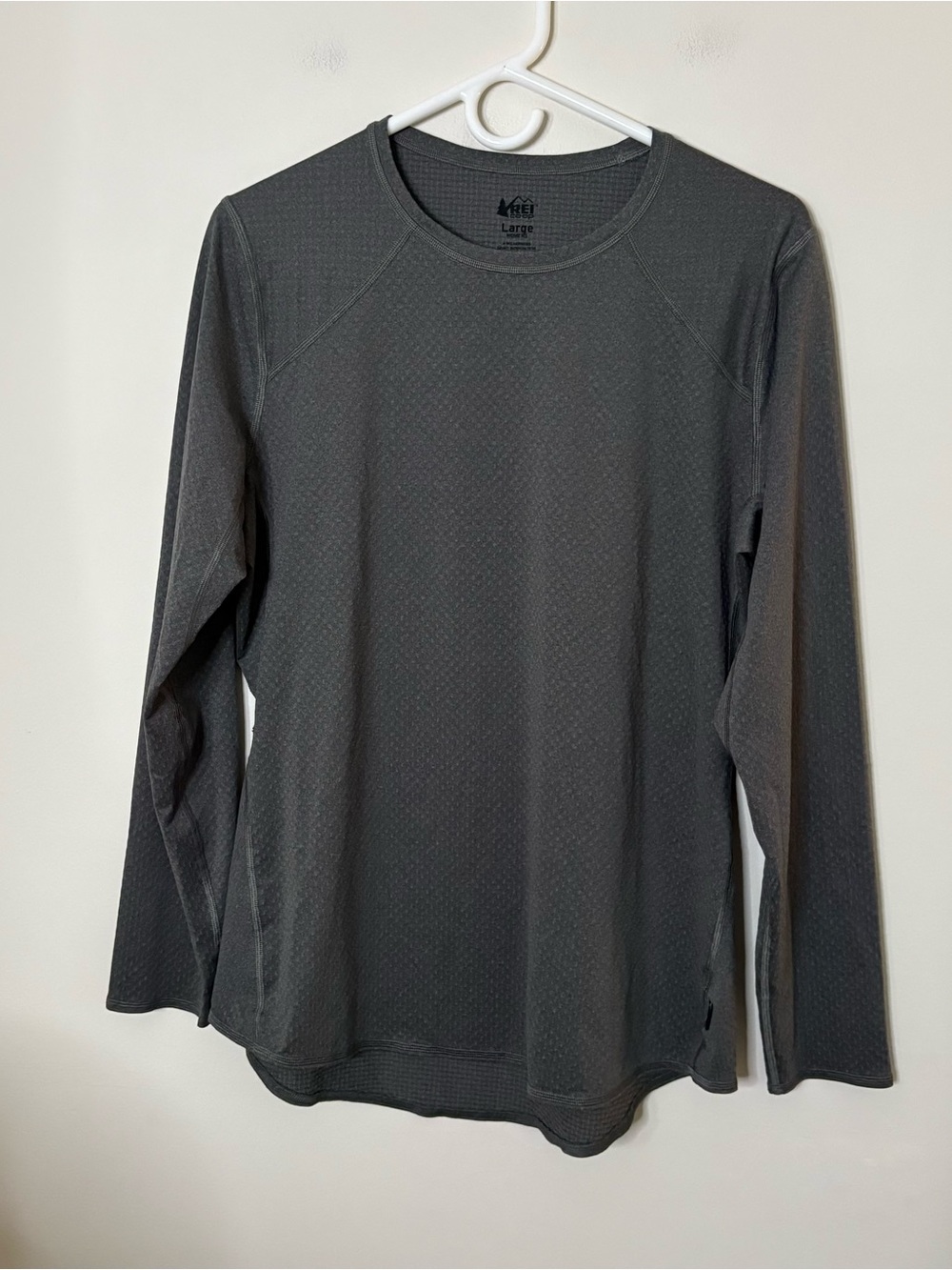 REI Co-op Women’s Large Grey Long Sleeve Top Shirt Outdoors Hiking U7